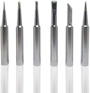 pack of 6 soldering tips compatible with weller st series for st7 wlc100, sp40l / sp40n, wp25, wp30, wp35 soldering irons logo
