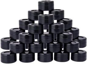 img 4 attached to 50-Pack of Black 5ML Non-Stick Silicone Wax Containers - Multi-Use Storage Jars for Oil Concentrates