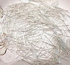 img 2 attached to ✨ 300-Piece Silver Plated Flat Head Pins Findings for Jewelry Making - VNDEFUL, 35mm