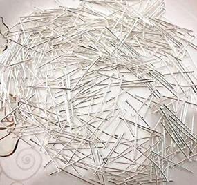 img 3 attached to ✨ 300-Piece Silver Plated Flat Head Pins Findings for Jewelry Making - VNDEFUL, 35mm