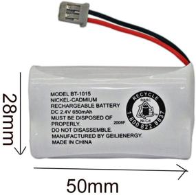 img 2 attached to 🔋 GEILIENERGY BT-1015 BT1015 Battery Compatible for Uniden Cordless Phones - BT1007, BT904 - 2 Pack