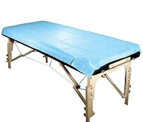 img 4 attached to 🛏️ Healthcom 20 Pcs Disposable Massage Bed Sheets: Non-Woven Fabric Stretcher Covers for Spa, Tattoo, Hotels, Beauty Salons | Blue 70 x 31.5 inch Massage Table Sheets