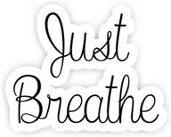 just breathe inspirational stickers macbook logo