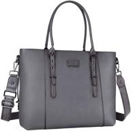 mosiso pu leather laptop tote bag for women (13-13 logo