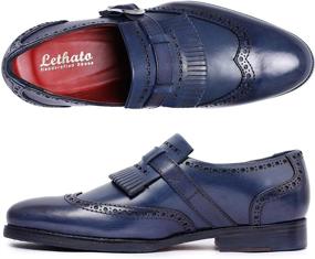 img 1 attached to Lethato Wingtip Brogue Kiltie Loafer