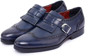img 4 attached to Lethato Wingtip Brogue Kiltie Loafer