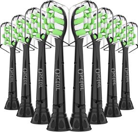 img 4 attached to 8 PCS Black Replacement Toothbrush Heads for Philips Sonicare DiamondClean 4100 5100 W3 HX6064 and All Snap-On System Toothbrush Handles