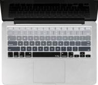 кузи - чехол для клавиатуры macbook для старых версий macbook pro 13, 15, 17 дюймов и macbook air 13 дюймов, беспроводной клавиатуры imac - защитная силиконовая накладка цвета "омбре" серого цвета логотип