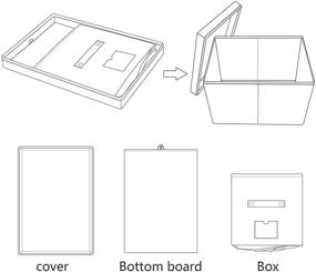 img 1 attached to 📦 Efficient and Compact Pack of 2, Foldable Fabric File Storage Box with Lid - 43x30x30cm, Ideal for Office Documents - Letter/Legal Size - Charcoal & Light Gray