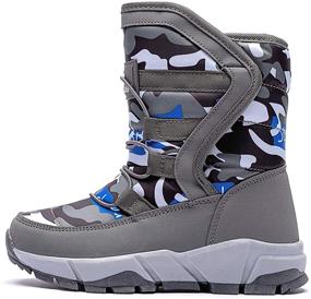img 2 attached to 👢 GUBARUN Waterproof Black1 Boys' Outdoor Boots: Sturdy and Stylish Footwear
