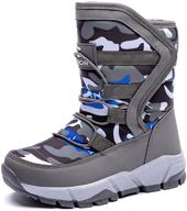 👢 gubarun waterproof black1 boys' outdoor boots: sturdy and stylish footwear logo