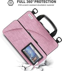 img 2 attached to 🎒 UZBL Always-On Pouch Work-in-Case for 11-11.6 inch Chromebook and Laptops - Optimized for Students, Classrooms, and Business with Pink Fabric and ID Slot