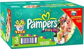 img 3 attached to 👶 Pampers Baby Dry Size 3 Diapers - Bulk Pack of 180 for All-Day Protection