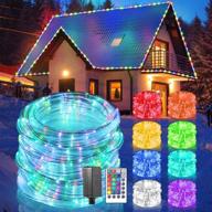 🔌 aloveco outdoor rope lights 49ft - 150 leds string lights - 17 color changing waterproof connectable fairy lights for christmas, bedroom, tree, patio, garden, deck, fence decoration логотип