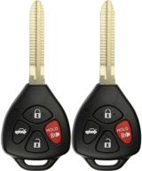 🔑 pack of 2 keylessoption hyq12bby key fob remote control replacements for toyota camry logo