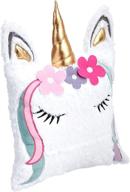 enchant your child's room with the amazon 🦄 basics kids unicorn kingdom decorative pillow – unicorn face logo