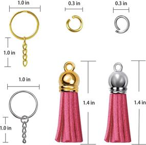img 3 attached to Tassels Crafts 150Pcs Keychain Set