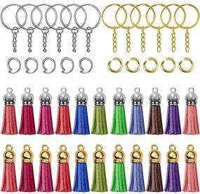 img 4 attached to Tassels Crafts 150Pcs Keychain Set