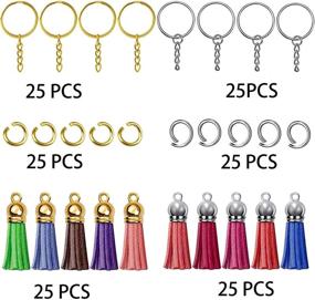 img 2 attached to Tassels Crafts 150Pcs Keychain Set