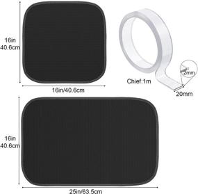 img 3 attached to 🚐 RV Door Window Skylight Shade Sunshield Reflective Cover - Set of 2, 25 x 16 Inch and 16 x 16 Inch, Insulated Car Windshield Camper Skylight Protection with Clear Double-sided Tape - Black