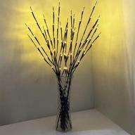 🎄 pheila 4 pack branch lights: battery operated warm white led twigs for christmas decoration - indoor/outdoor use логотип