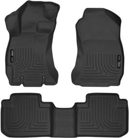 img 4 attached to Husky Liners 99881 Weatherbeater Front & 2nd Seat Floor Liners in Black, Compatible with 2014-2018 Subaru Forester