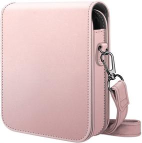 img 4 attached to 📸 Fintie Premium Vegan Leather Bag Cover for Polaroid POP 2.0 3x4 Instant Print Digital Camera - Rose Gold (Includes Removable Strap)