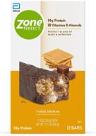 🍫 zone perfect 14g protein bars: premium blend of vitamins & minerals, unbeatable great taste, fudge graham, 36 count logo