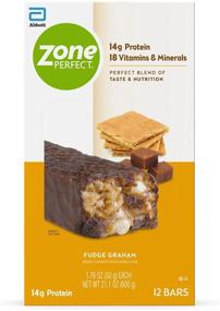 img 1 attached to 🍫 Zone Perfect 14g Protein Bars: Premium Blend of Vitamins & Minerals, Unbeatable Great Taste, Fudge Graham, 36 Count