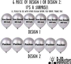 img 1 attached to 🎈 BallBusters Presents: 30 PC Funny Adult Birthday Balloons, Perfect Gag Gift for Men Birthdays – Black & Silver Balloons!