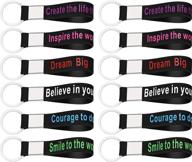 ✨ inspirational silicone rubber motivational keychains logo