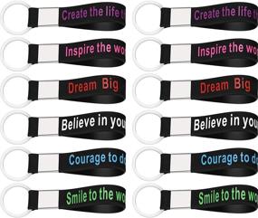 img 4 attached to ✨ Inspirational Silicone Rubber Motivational Keychains