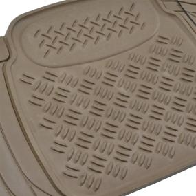 img 1 attached to 🚗 BDK Heavy Duty Diamond Rubber Rear Floor Mats Liners: All Weather Protection for Trucks, Cars, Sedans, SUVs - Universal Design