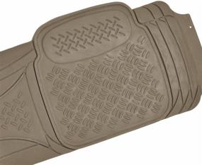 img 2 attached to 🚗 BDK Heavy Duty Diamond Rubber Rear Floor Mats Liners: All Weather Protection for Trucks, Cars, Sedans, SUVs - Universal Design