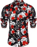 coofandy floral sleeve casual 01_white men's clothing and shirts logo