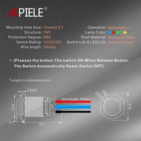 img 3 attached to 🔌 APIELE Momentary Pre Wired Aluminium Normally Industrial Electrical Switch: Enhanced Convenience and Durability