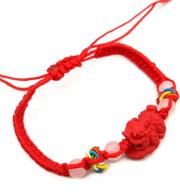 enhance your luck and wealth with manruo feng shui red string bracelet featuring cinnabar pi xiu/pi yao amulet logo