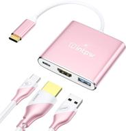 устройства с поддержкой зарядки через multiport thunderbolt, розового цвета логотип