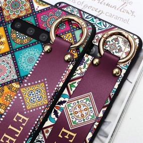 img 2 attached to 🌸 Eouine Samsung Galaxy S9 Case: Slim Silicone Wrist Strap Phone Case with Floral Pattern, Shockproof Cover and Kickstand