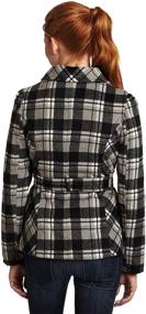 img 1 attached to Southpole Juniors Belted Plaid Trench Women's Clothing