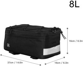 img 1 attached to 🚲 Lixada Trunk Cooler Bag: Insulated for Hot and Cold Items, Storage Luggage for Bicycle Rear Rack, Reflective MTB Bike Pannier Bag - 8L