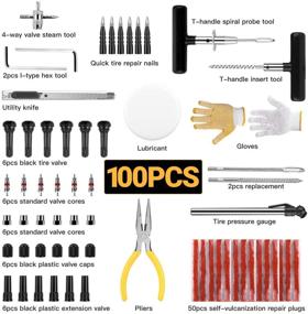 img 3 attached to 🔧 TECCPO 100Pcs Heavy Duty Tire Plug Kit for Car, Truck, RV, ATV, Tractor, Trailer, Motorcycle - Universal Tire Repair Tools to Fix Punctures and Plug Flats - THTC04H Tire Repair Kit