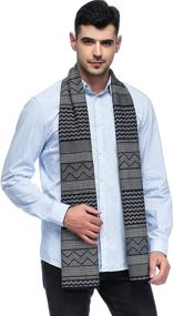 img 4 attached to HOYAYO Classic Cashmere Winter Scarf Men's Accessories for Scarves