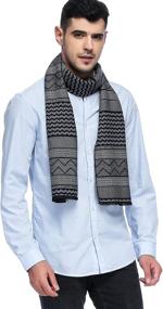 img 2 attached to HOYAYO Classic Cashmere Winter Scarf Men's Accessories for Scarves