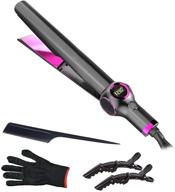 🔥 gvu prizm flat iron curve iron - 30 second rapid heating, hair crimper for women: straighten & curl with twisted design logo