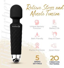 img 2 attached to 🌟 Enhance Self-Care with the Ultimate Personal Wand Massager for Women - Unforgettable Pleasure and Relaxed Bliss – 20 Vibration Modes, 5 Speeds, Memory Function – All-inclusive Gift Set - Black