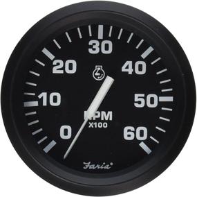 img 2 attached to 🌑 Faria Euro Black Tachometer - 6000 RPM, Model 32804