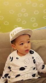 img 3 attached to 👑 Agibaby Kids Snapback Baseball Cap with Flat Brim Bill - Embroidered King Design Sun Hat for Toddlers