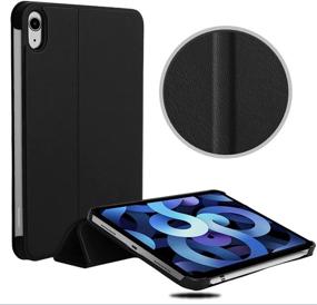 img 4 attached to 📱 iPad Mini 6 Leather Case - Lightweight Smart Cover with Auto Sleep/Wake, 2021 Release Compatible, and Protectant - 8.3 inch, Black