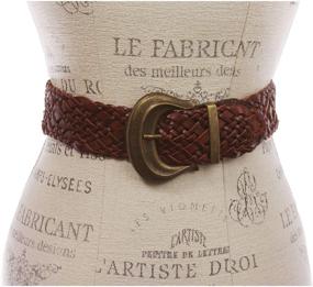 img 1 attached to Womens Waist Braided Cowhide Leather